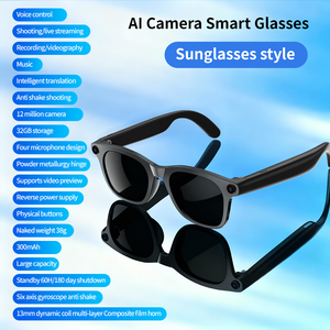 แว่นตา AI ป้องกันภาพสั่นไหว พร้อมกล้องถ่ายรูป 1200 ภาพ <span class=keywords><strong>แปล</strong></span><span class=keywords><strong>ภาษา</strong></span>แบบเรียลไทม์ ควบคุมด้วยเสียง - Product Image 5