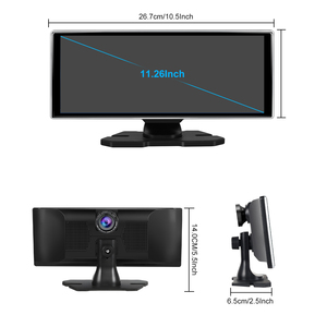 Podofo 11.26 ''Xách Tay Không Dây Carplay Android Tự Động 4K Ống Kính Kép DVR Màn Hình Xe Đài Phát Thanh Hỗ Trợ Phía Sau Máy Ảnh Cho Xe Ô Tô Xe Tải Van - Product Image 5