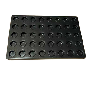 Molde para Mini Cupcakes de Acero Aluminizado, Tamaño de Bandeja 600*400mm, 40 Cavidades, Molde Redondo para Mini Muffins de Grado Alimenticio para Producción de Pasteles - Product Image 4