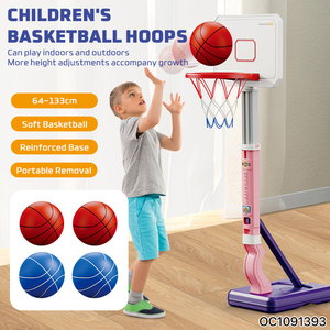 Bambini Sport Indoor piscina regolabile basket canestro porta giocattolo con 4 pz palla - Product Image 3