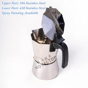 Cafetière expresso de cuisine en acier inoxydable argenté 3Cup 6Cup Stovetop Moka Pot pour cuisinière à <span class=keywords><strong>induction</strong></span> et cuisinière à gaz - Product Image 3