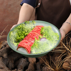 Mountain-style hot <b>pot</b> tableware, fresh goose intestines, <b>large</b> knife-cut pork kidney slices, dry ice platter, nine-second beef - Product Image 3