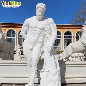 YOUFINE Escultura de Personaje de Mitología Personalizada de Tamaño Real para Exteriores, <span class=keywords><strong>Estatua</strong></span> de Mármol de Hércules - Product Image 4