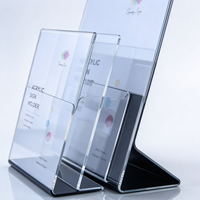Support de Table Rotatif Double Face en Acrylique, Présentoir de Menu Amovible Transparent, Logo Personnalisé pour Restaurant, Liste de Prix, Commerce de Détail