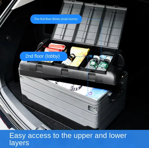 Caixa de Armazenamento Dobrável para Porta-Malas de Carro, à Prova de Poeira, Material PP, Multiuso, Portátil para Viagem 59x35x29 - Product Image 3