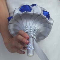 Porte-Bouquet de roses artificielles en mousse de polyéthylène, vente en gros d'usine, fausses fleurs, pour mariage, avec perles,