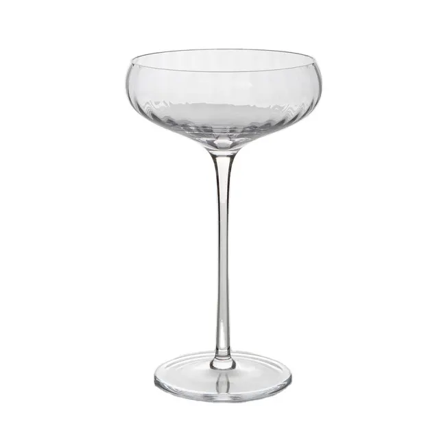 Geschenk Groothandel Glaswerk Vintage Champagne Coupe Glazen Exclusieve Verticale Helder Gekleurde Champagne Martin Glas Voor Bar Party