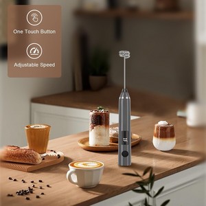 Mousseur à lait USB rechargeable, ustensile de cuisine domestique, batteur intelligent pour lait, café et crème, avec affichage numérique portable - Product Image 2