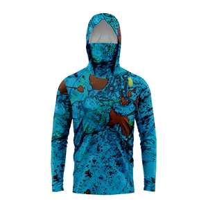 Sweat-shirt de pêche pour homme avec masque intégré, UPF50+, manches longues, séchage rapide, respirant, protection solaire extérieure, performance, OEM ODM - Product Image 6