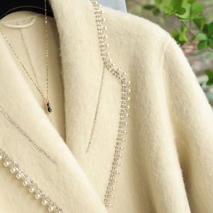 Strass perle garniture verre cristal perles blanches frange perles chaîne <span class=keywords><strong>d</strong></span>écoration ceinture pour vêtements chaussures embellissement bricolage - Product Image 6