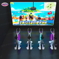 Simulateur de vélo de course multijoueur avec projection intérieure pour parcours cyclistes extérieurs, entraînement fitness et jeu de cyclisme compétitif