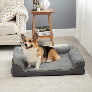 Colchón de cama para perro cálido de espuma viscoelástica con funda lavable extraíble forro impermeable fondo antideslizante alfombra de cama ortopédica para mascotas - Product Image 5