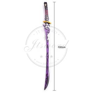 MS Genshin Impact Wooden Cosplay Prop Raiden Shogun Katana Bamboo Sword - Product Image 2