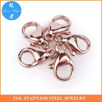 Fermoirs de homard en acier inoxydable 304 de 9mm fermoirs à griffes pour bracelet collier fabrication de bijoux