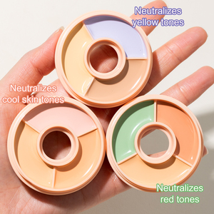 Palette de <span class=keywords><strong>correcteur</strong></span> de teint en forme de beignet 3 couleurs, imperméable, longue durée, <span class=keywords><strong>correcteur</strong></span> de couleur pour les cernes, crème 3 en 1 - Product Image 4