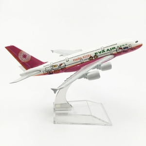 Modèle d'avion en métal FedEx Airbus A380 de 16 cm avec support de présentation transparent pour collection - Product Image 4