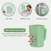 Tasse de rinçage en silicone pour bébé, verseur de shampoing et de savon, verseur d'eau en cascade pour enfants, pour le bain et le lavage