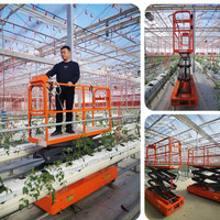 Plateforme élévatrice sur rail pour serre Seeda Orchard, chariot électrique à chenilles avec hauteur de levage réglable, garantie 1 an