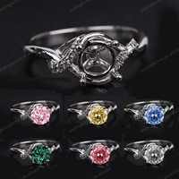 Bagues semi-montées vintage personnalisées en or massif 9K 10K 14K 18K, monture vierge sans pierres principales pour bijoux DIY