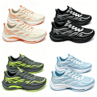 Chaussures de course ultra légères en mesh, semelle intermédiaire EVA absorbant les chocs, antidérapantes, pour l'entraînement en plein air, baskets décontractées pour un usage quotidien