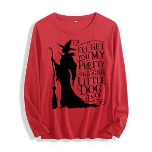 Camiseta de manga larga 100% algodón "I'll Get You My Pretty Witch Silhouette Graphic", multicolor - Product Image 3