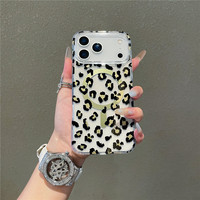 Coque de téléphone magnétique IMD imprimée léopard plaqué or pour iPhone 17 Air, 17 Pro, 18 Pro Max