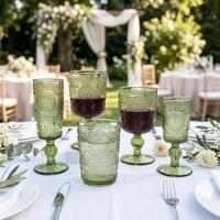 Verres à pied de luxe en cristal sans plomb, style vintage, pour mariage, flûte à champagne et gobelet à vin