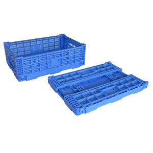 कारखाने भंडारण स्टैकेबल तह प्लास्टिक क्रट वनस्पति फल प्लास्टिक की टोकरी pp प्लास्टिक फोल्डेबल क्रट - Product Image 4