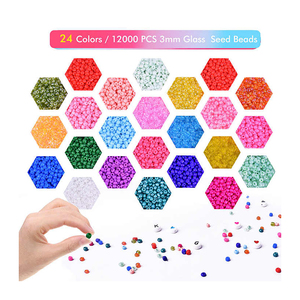 2025 New Arrival 12000pcs 3mm Glass Seed Custom Logo <b>Beads</b> Kids Toy <b>Set</b> for Diy Bracelet Jewelry Making - Product Image 2