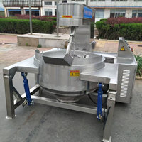 300L Vollautomatische Gas-Planetenrührpfanne, Kochtopf mit Mixer, Geeignet für Marmeladen, Suppen und zuckerbasierte Lebensmittel