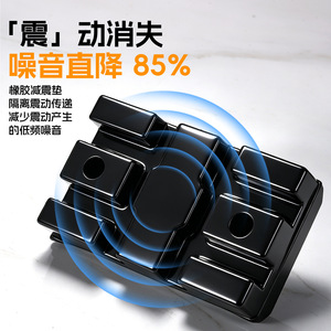 Support anti-vibrations universel en caoutchouc Lyocan pour unité extérieure de climatiseur 1-5P, installation facile - Product Image 2