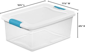 15 QT./14 L chốt hộp xóa, Quart, trắng, 12 Mảnh - Product Image 3