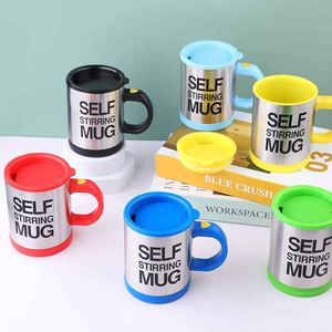 Mug auto-mélangeur en acier inoxydable avec couvercle, alimenté par piles, tasse à café ou à thé, usage au bureau, design moderne, plusieurs options de couleurs - Product Image 1