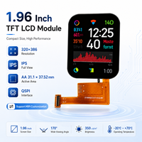 1,96 Zoll IPS TFT LCD Bildschirmmodul 320x386 SPI/MCU Schnittstelle Kompaktes Display 31,1x37,52mm Aktive Fläche IoT-Geräteprojekt