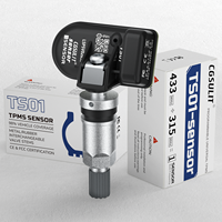 CGSULIT Sistema de Monitoreo de Presión de Neumáticos TPMS Original y Genuino, Universal y Programable para Automóviles, con Chip NXP, Válvula de Goma, 315MHz