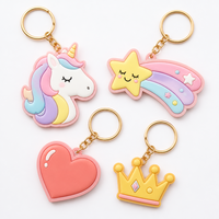 Porte-clés Licorne en PVC Souple Personnalisé, Vente Chaude, Porte-clés en Caoutchouc Mignon de Dessin Animé pour Filles, Cadeau de Fête d'Anniversaire, Porte-clés