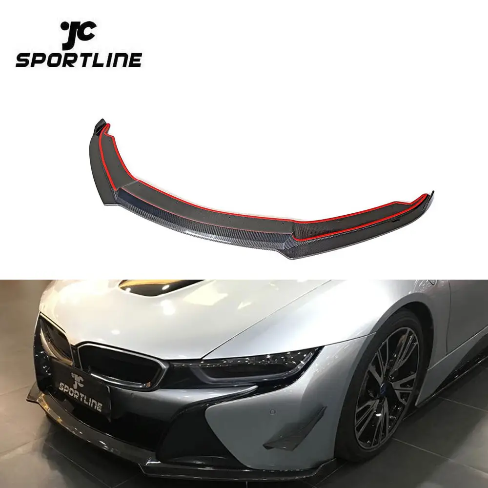 I8 V Style Carbon Fiber Front Lip Spoiler for BMW I8 Coupe 2-Door 2014-2018