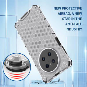 Funda de Teléfono Translúcida con Diseño de Panal para Huawei Mate 70 Pura 70 Ultra Nova 13 <span class=keywords><strong>Pro</strong></span>/Honor 400 X60 <span class=keywords><strong>Pro</strong></span> Lite, Protección Anticaídas - Product Image 3