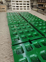 Plaque de mâchoire forgée en acier à haute teneur en manganèse, pièce de rechange pour concasseurs à mâchoires de construction et machines minières