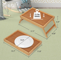 Table pliante en bambou écologique à un niveau avec pieds repliables pour salon, TV, ordinateur portable – Vente chaude directe usine