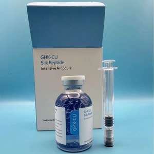Ampolla Revitalizante Azul GHK-Cu con <span class=keywords><strong>Aloe</strong></span> <span class=keywords><strong>Vera</strong></span> y Ácido Hialurónico para la Eliminación de Líneas Finas, Lifting Facial, Renovación de la Piel y Sérum Hidratante - Product Image 3