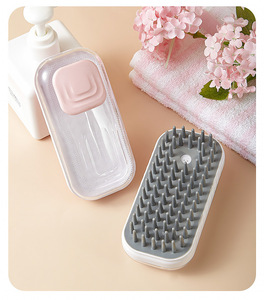 Juego de cepillos para perros y gatos BIKO, incluye dispensador de jabón y champú de material ABS+TPR, estilo clásico de masaje y aseo, DA314159 - Product Image 5