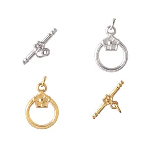 Factory Customized Best Quality 18k Gold Plated Stainless Steel Jewelry Finding Connectors OT Toggle Clasp for Jewelry Making