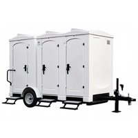 Toilettes mobiles de luxe de style européen, toilettes portables, remorque pour le camping en plein air, utilisation en parc, toilettes portables de luxe à vendre