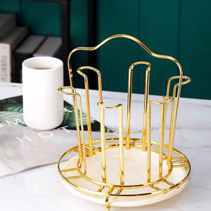 Égouttoir à verres pour salon, support de séchage pour tasses et verres à vin avec plateau de drainage - Product Image 4