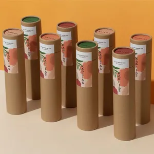 थोक मुक्त डिजाइन कस्टम डिजाइन रंगीन बायोडिग्रेडेबल पेपर चाय बॉक्स क्राफ्ट पेपर ट्यूब फूड सिलेंडर राउंड पेपर पैकेजिंग