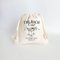 Sac à cordon en toile de coton naturelle recyclée, petite pochette en tissu de mousseline blanche, sac à double cordon