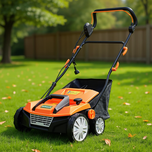 Desbrozadora Eléctrica de Césped de 15 Pulgadas con Bolsa Recolectora de 50L, Cuchilla Rotatoria y Caja Trasera para Césped - Product Image 2