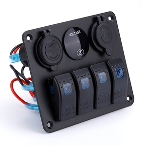 12V 20A / 24V 10A impermeable rojo/azul luz LED estilo Carling luz de conducción interruptor basculante para coche motocicleta barco remolque - Product Image 1