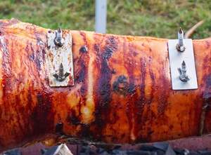 ถ่านแบบพกพาบาร์บีคิวหมูทั้งหมูแกะบาร์บีคิวสะอายคั่ว Rotisserie ชุดเตาไฟฟ้ากลางแจ้ง - Product Image 6